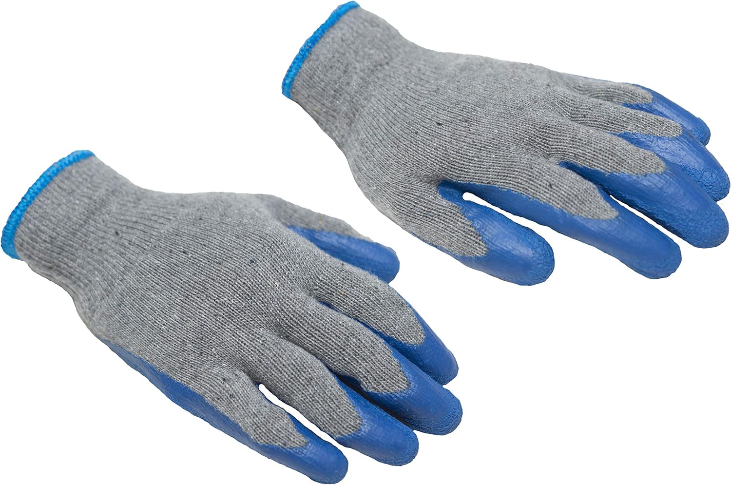 G & F Products 12 Pairs Medium Rubber Latex Double Coated Work Gloves for Construction. gardening gloves. heavy duty Cotton Blend.Blue.3100M