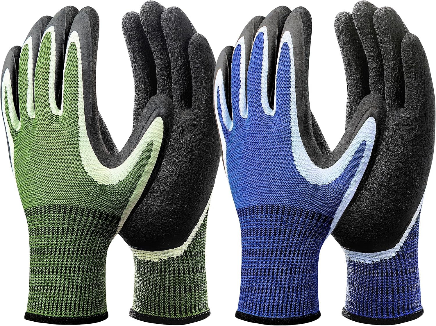DOFOWORK Gardening Gloves - 6 Pair Gardening Gloves for Women/Men. Breathable Natural Latex Garden Gloves with Grip